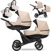 Kunert Un passeggino gemellare 3 in 1 et 2 in 1 navicella carrozzina seggiolino auto KUNERT Booster 3in1 et 2in1 passeggini (crem, 3in1)