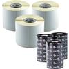 Zebra ZipShip Kit1, 3 Rotoli Etichette 102x76,2mm e 3 Ribbon cera 2300