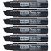 Pentel N50XL N50XL-A - Pennarello con punta a scalpello, confezione da 6, colore: Nero