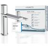 Schütte New York 33610 - Miscelatore monocomando per lavabo con scarico e valvola pop-up, cromato
