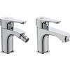 Ideal Standard BC652AA Alpha Miscelatore bidet, cromato & BC552AA Alpha Miscelatore lavabo, senza piletta, cromato