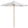 Outsunny Ombrellone da Giardino con Palo Centrale in Legno, Impermeabile e Resistente ai Raggi UV, Beige, Φ270 x 250A cm|Aosom