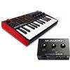 Akai Professional Keyboard Tastiera MIDI + Scheda Audio Esterna USB - MPK Mini MK3 + M-Track Solo - Controller MIDI e Interfaccia Audio USB + Software (AKAI Professional + M-Audio)