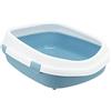Trixie - Vassoio per lettiera Primo XXL con bordo alto blu/bianco - Materiale: plastica - Colore: Beige/Bordeaux/Crema