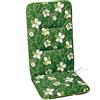 Best Miglior Materasso Freizeitmöbel Blomma - Sedia Verde Cuscino Akalai - Motivo Floreale - Verde - Schienale Alto - 175 x 50 cm