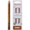 KnitPro 31201 Ginger - Punte per ferri da maglia, in legno, 3 mm, colore: naturale/marrone