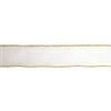 INNSPIRO Nastro decorativo bianco bordo dorato 5 cm x 10 m.