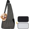 xocome Trasportino per Cani e Gatti, Borsa da Trasporto per Cani Piccoli, Regolabile Zaino Tracolla per Cane Gatto Fino a 6KG per La Passeggiata Quotidiana, Attività all'Aria Aperta，Taglia L (Gray)