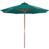 Living Garden Ombrellone 250cm Palo 38mm - Verde