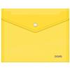 GielleService Busta Dohe con Chiusura a Scatto Formato A5 Polipropilene Cristallo Trasparente 150 Micron Colore GIALLO 91487