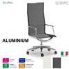 SEIPO ALUMINIUM AL0001 Poltrona direzionale rivestimento in rete braccioli fissi movimento 'AC' Seipo