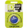 Idshooter Medaglietta identificativa IDpuppy tonda azzurra con QR code