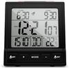 Mebus Digitaler Funkwecker mit Temperaturanzeige, Datumsanzeige, Zwei Weckzeiten, Weckwiederholung, Auto-Einstellung Sommer-/Winterzeit, Funk-Uhr, Digitalwecker/Farbe: Schwarz/Modell: 25581