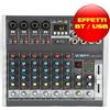 VONYX MIXER AUDIO 8 CH. KARAOKE DJ STUDIO CON EFFETTI FX BLUETOOTH USB DISPLAY