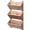 dobar® Green Label 58383FSCe - Fioriera da Parete con 3 fioriere, Scala per Fiori in Legno, per Montaggio a Parete, Scala per Giardino, terrazza, Balcone, 38 x 17,5 x 79 cm, Colore Naturale