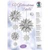 Ursus 33780000 - Stella Glitter 3D Estelle, Materiale per 3 Stelle, Argento