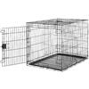 Amazon Basics Gabbia per cani in metallo, Pieghevole, Rimovibile, con vassoio di base e sportello singolo, Nero, 106.7 x 71.1 x 76.2 cm