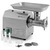 Mahlzeit Tritacarne elettrico professionale in acciaio inox | 750W - 150kg/h | Macchina per carne per salsicce di qualità gastronomica| Tritacarne con riempimento