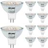 DiCUNO Lampadina LED MR16 GU5.3 5W, Non dimmerabile, Lampadine LED spot, Equivalente alogeno 50W, 440LM, Bianco caldo 2700K, AC/DC 12V, angolo del fascio di 120 °, 10 Pezzi
