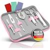 marQus Solingen Set per Manicure da Uomo e Donna - Kit Professionale da 6 Pezzi. Include Forbicine e strumenti per Mani e Piedi con Custodia da Viaggio. Ideale per una cura precisa ed elegante delle Unghie