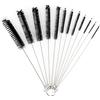 10 Spazzole per la Pulizia in Nylon e 1 Gancio Tubi di Bottiglie Bianco Spazzola per la Pulizia del Tubo Piccoloper la Pulizia di Cannucce 