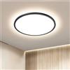 OTREN Plafoniera LED Soffitto 36W, Lampada Bagno Moderna Rotondo 3240LM, Lampadario Luce per Soggiorno, Camera da Letto, Cucina, Ufficio, Balcone, IP44, Ø30CM*H2.4CM, 4000K Bianco Naturale