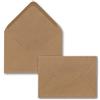 Glüxx-Agent Paper24 - 50 buste in carta kraft, formato DIN C5, 22,5 x 15,7 cm, senza finestra, 120 g/m², stile vintage, con chiusura a punta, colore: Marrone