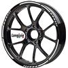 Longivia Adesivi per cerchioni, moto, auto, colore bianco-argento, set completo per 2 ruote per cerchioni da 17 pollici e 16 18 19 (bianco)