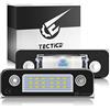 TECTICO LED Luci targa auto Lampada targa E-Mark ECE Bianco puro 6000K Canbus Nessun errore Compatibile con Ford Mondeo MK2 Fiesta Fusion, 2 pezzi