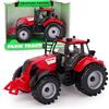 Toyland Trattore agricolo ad attrito con cofano apribile - disponibile in rosa, blu, rosso e verde (rosso)
