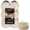 Spaas - 12 candeline profumate in Tazza Trasparente, Cera di paraffina, plastica, Avorio, Diametro 56 mm x Altezza 21 mm