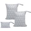 ALVABABY 3 pezzi pannolini di stoffa bagnati/secchi borse riutilizzabili impermeabili con due tasche con cerniera 3L-YX36-IT