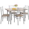 Casaria® Gruppo di Sedute Paul Set 5 Pezzi Tavolo da Pranzo con 4 Sedie Set di Mobili per Sala Cucina Soggiorno Salotto Set da Pranzo Tavoli Sedia