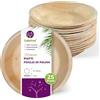 GoBeTree 25 Piatti in foglia di palma rotondi 20 cm usa e getta. Servizio da tavola ecologico e robusto per barbecue, picnic e feste di compleanno, simili al bambù, più resistenti dei piatti di carta