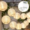 Cobus CozyHome Luci led a batteria lanterne - 7 metri & 20 lanterne LED bianco caldo I Con timer I Lucine led decorative a batteria Filo led esterno Fairy lights Lucette a pile Luci di natale decorative