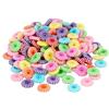 INNSPIRO Perline in plastica ramata opaco multicolore 10 mm. 1000 u. circa diam. int. 1 mm. Barattolo