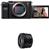 Sony Alpha 7C Fotocamera Digitale Mirrorless Full-Frame, Real-time Autofocus, 24.2 MP, Stabilizzatore Integrato a 5 Assi + SEL-50F25G Obiettivo Full-Frame Focale Fissa 50mm F2.5, Premium Serie G
