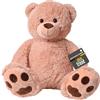 TE-Trend Orsacchiotto XXL 100 cm - grazioso orsetto gigante per ore coccolose - orsacchiotto marrone - Peluche XXL per momenti indimenticabili - Orso di peluche - Orso gigante per bambini e adulti