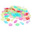 INNSPIRO Perline in plastica marina miste multicolore trasparente da 12-17 mm. 500u. ca. diametro int. 1,5 mm. Barattolo, E7415