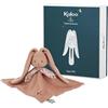 KALOO - Lapinoo - Doudou Coniglio - Peluche Neonato - Color Terracotta - Quadrato 30 x 30 cm - Bimateriale Cotone e Velluto a Coste - Ultra Morbido - Confezione Regalo - dalla Nascita, K972208