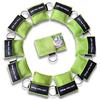 JTKENS 100 pezzi Lright Green CPR Face Shield Life Key in Key Ring Pouch Kit di pronto soccorso CPR scudi facciali