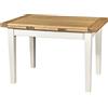 Biscottini Tavolo legno massello di tiglio 142x82x80 cm Made in Italy | Tavolo da pranzo allungabile | Tavolo allungabile bianco | Tavolo cucina