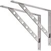 YUMORE Staffe per Mensole Pesanti 40cm,YUMORE Supporto per Mensole a Parete in Acciaio Inox Staffe Reggimensola Triangolare 400 x 280 mm Supporti a L per Scaffali a Muro, Carico Massimo 200kg, 2 Pezzi