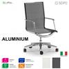 SEIPO ALUMINIUM AL0003 Poltrona semi direzionale rivestimento in rete braccioli fissi movimento 'AC' Seipo