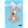 Be Mammy Coperta calda per bambini con peluche regalo per bambino con motivi 3D BE20-168 (Blu - Cane)