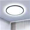 OTREN Plafoniera LED Soffitto 36W, Lampada Bagno Moderna Rotondo 6500K, Lampadario Luce per Soggiorno, Camera da Letto, Cucina, Ufficio, Balcone, IP44, Ø30CM*H2.4CM, Bianco Freddo, 3240LM