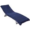 Sowel® Telo Mare Lettino, Telo Spugna Lettino, Asciugamano Mare e Sauna, 220 x 85 cm, 100% Cotone Biologico, Donna e Uomo, Blu Marino/Rosa
