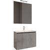Mama Store ATENA2 60, Mobile 2 ante 60 cm, Grigio Cemento, L. 62 X P. 47 X H. 53 CM