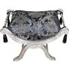Biscottini Pouf poggiapiedi divano 75x46x55 cm | Elegante panca da camera da letto in tessuto stile francese