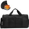 GLAITC Borsone da Viaggio Pieghevole Borsone Palestra Impermeabile Borsa Sportiva Uomo Donna con Scomparto per Scarpe & Tasca Bagnata Duffel Bag per Weekend Campeggio Viaggio Piscina (25L- Nero